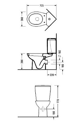 Унитаз-компакт Serel Friendly 6706 угловой с микролифтом
