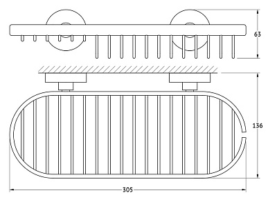 Полка Artwelle Harmonie HAR 019 с мыльницей