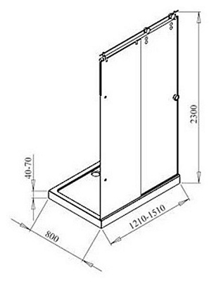 Душевая дверь в нишу Aquanet Beta 120-12