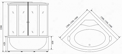 Душевая кабина Timo Standard T-1155