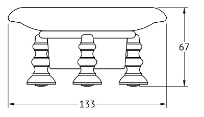 Мыльница 3SC Stilmar UN STI 528 античная бронза