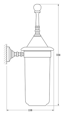 Ершик 3SC Stilmar STI 124 хром, золото