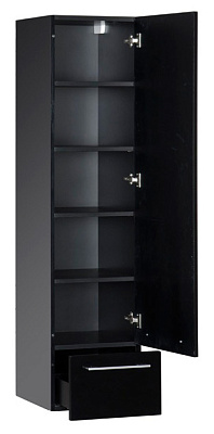 Шкаф-пенал Aquanet Нота черный