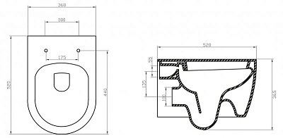 Унитаз подвесной BelBagno Marino безободковый