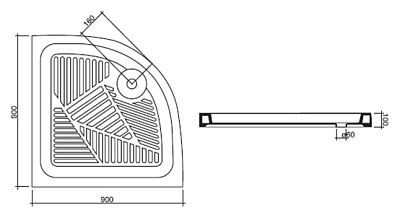 Поддон для душа Disegno Ceramica 108