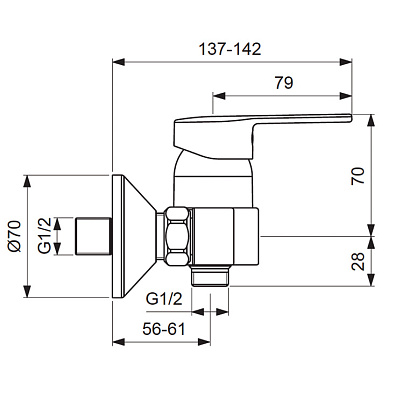 Смеситель Vidima Balance BA266AA для душа