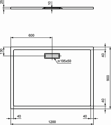 Поддон для душа Ideal Standard Ultraflat New 120х90 T448301 Белый