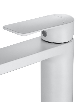 Смеситель для раковины WONZON & WOGHAND Line, Белый матовый WW-A40732-MW