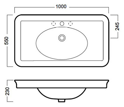 Раковина Hatria Dolcevita  (100 см)