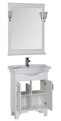 Тумба с раковиной Aquanet Валенса 70 белая