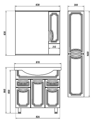 Шкаф-пенал ASB-Mebel Санремо 30