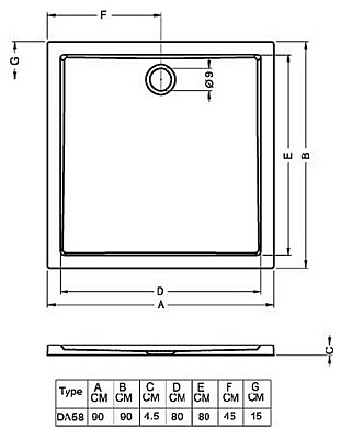 Поддон для душа Riho 250 (90 см)