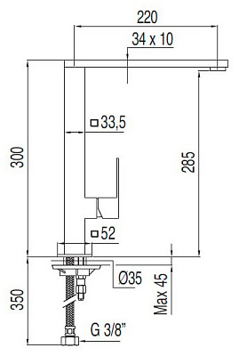 Смеситель Tres Cuadro-tres 106486 для кухонной мойки