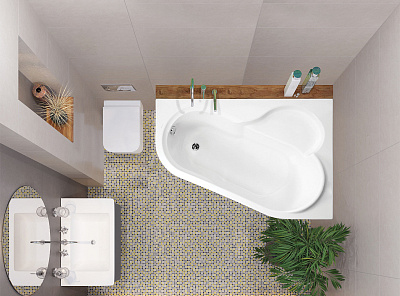 Акриловая ванна VAGNERPLAST SELENA 147 (L)