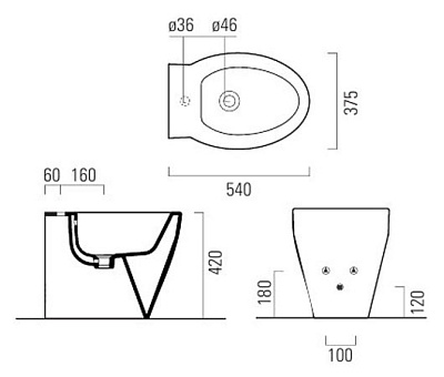 Биде напольное GSI Losanga 756211
