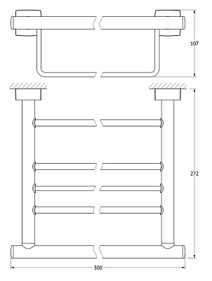 Полка FBS Esperado ESP 039 для полотенец 30 см