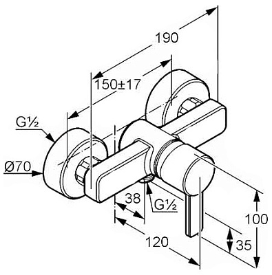 Смеситель Kludi Zenta 388700575 для душа