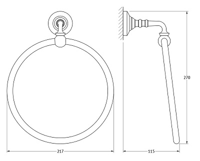 Полотенцедержатель 3SC Stilmar STI 010 хром