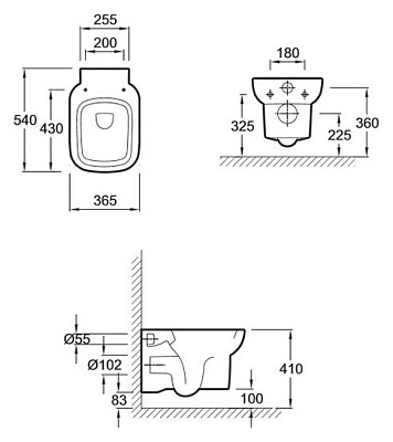 Унитаз подвесной Jacob Delafon Replay E4833