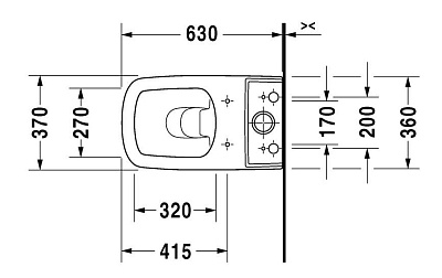 Чаша для унитаза-компакта Duravit DuraStyle 2155090000