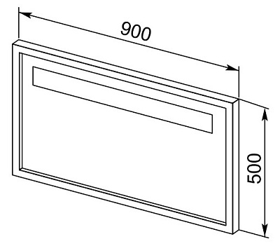 Зеркало Aquanet Нота алюминий
