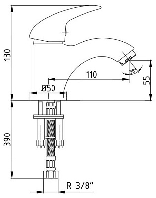 Смеситель E.C.A. Mix pl 102108655 для раковины