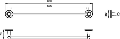 Полотенцедержатель Timo Nelson 160053/02 антик