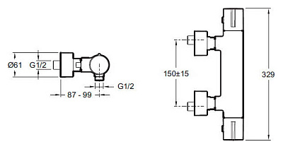 Термостат Jacob Delafon Toobi E8991-CP для душа