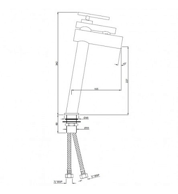 Смеситель для раковины Artize Confluence CNF-CHR-69009B