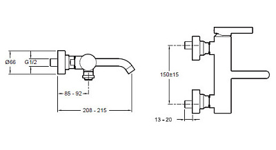 Смеситель Jacob Delafon Stillness E12778-4-CP ванны с душем