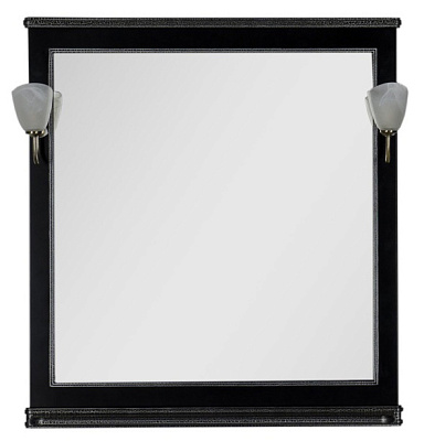 Зеркало Aquanet Валенса 90 черный краколет/серебро