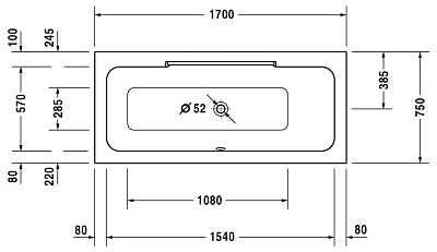 Акриловая ванна Duravit DuraStyle 700297