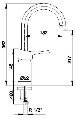Смеситель E.C.A. Lotus 102108699 для кухонной мойки