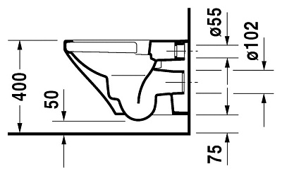 Унитаз подвесной Duravit DuraStyle 253809