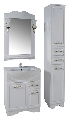 Зеркало ASB-Mebel Астра нсв декор 65 белое