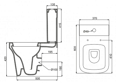 Чаша для унитаза BelBagno Marco BB118CP