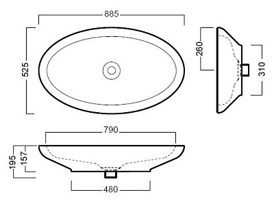 Раковина Hatria Sculture (90 см)