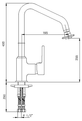 Смеситель E.C.A. Mix D 102108633 для кухонной мойки