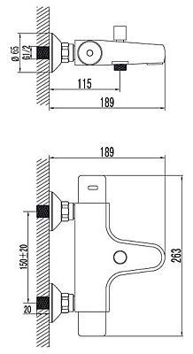 Термостат Lemark Thermo LM7732C для ванны с душем