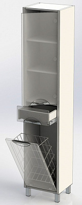 Шкаф-пенал Aquanet Гретта белый
