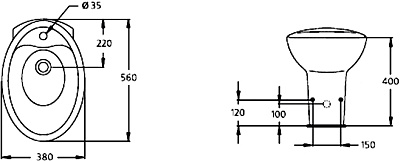 Биде напольное Ideal Standard Avance K503901