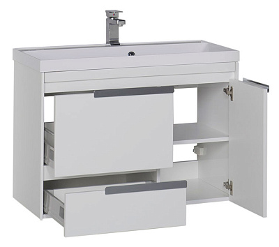 Тумба с раковиной Aquanet Тиволи 90 белая