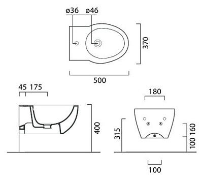Биде подвесное GSI Panorama Basic 666411