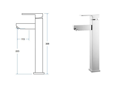 Смеситель на раковину BESCO Modern I черный матовый