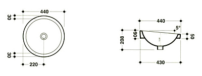 Раковина Disegno Ceramica Sfera 554