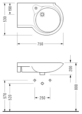 Раковина Serel O435