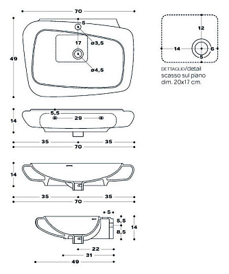 Раковина Disegno Ceramica Fluid 573-1