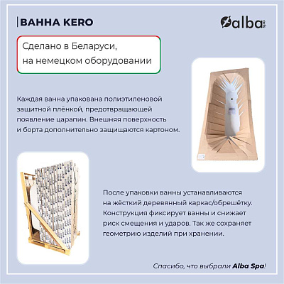 Акриловая ванна Alba Spa Kero 170х80 ВПР0360000100