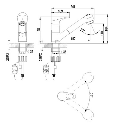 Смеситель Lemark Omega LM3150C для кухонной мойки