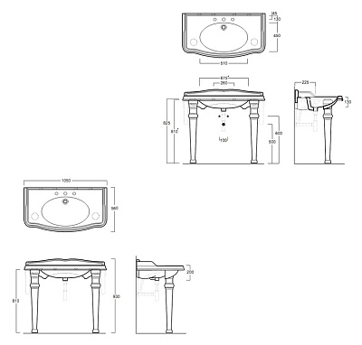 Раковина Simas Arcade AR 874 105 см